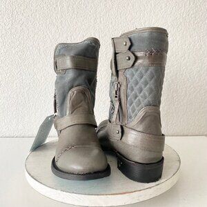 NEW Lane DUSTOFF Womens Cowboy Boots 8 Gray Western Cowgirl Ankle Short Bootie